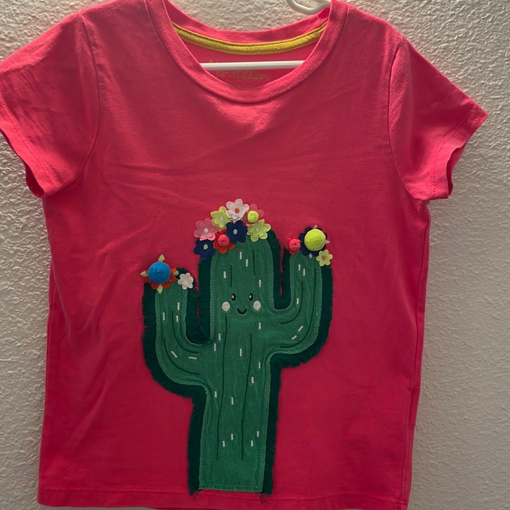 Mini Boden Tshirt 5-6y, Cactus shirt, hot pink